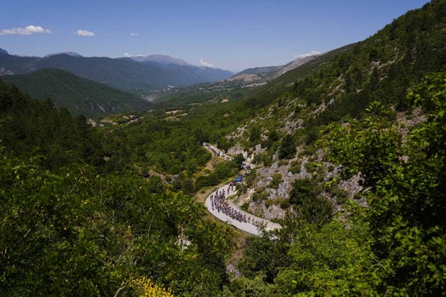 The race during Stage 7 of the Giro Next Gen 2026, from Sulmona to Piana delle Mele (Guardiagrele), Italy, Saturday, June 20, 2026.  Copyright: xFabioxFerrari LaPressex