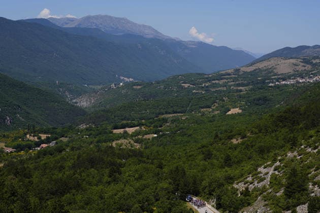 The race during Stage 7 of the Giro Next Gen 2026, from Sulmona to Piana delle Mele (Guardiagrele), Italy, Saturday, June 20, 2026.  Copyright: xFabioxFerrari LaPressex