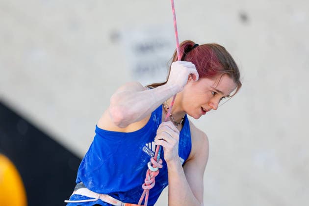 CLIMBING - World Climbing Series INNSBRUCK,AUSTRIA,20.JUN.26 - CLIMBING - World Climbing Series, lead. Image shows Erin McNeice (GBR).  GEPAxpictures xMarkoxVulic