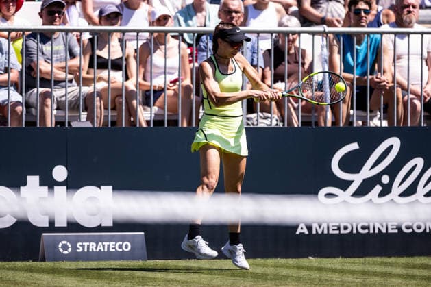 BAD HOMBURG, GERMANY - JUNE 20: Tamara Korpatsch (GER) during the Bad Homburg Open powered by Solarwatt Singles match between Irina-Camelia Begu (ROU) vs Tamara Korpatsch (GER) at Kurpark Bad Homburg on June 20, 2026 in Bad Homburg, Germany. Hessen Germany Copyright: xSteffiexWunderlx