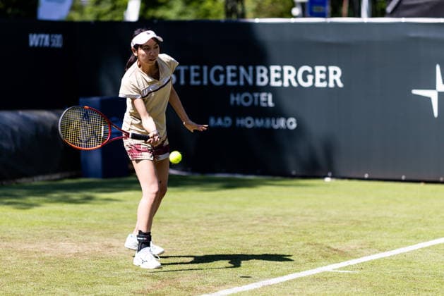 BAD HOMBURG, GERMANY - JUNE 20: Aoi Ito (JPN) during the Bad Homburg Open powered by Solarwatt Singles match between Diane Parry (FRA) vs Aoi Ito (JPN) at Kurpark Bad Homburg on June 20, 2026 in Bad Homburg, Germany. Hessen Germany Copyright: xSteffiexWunderlx