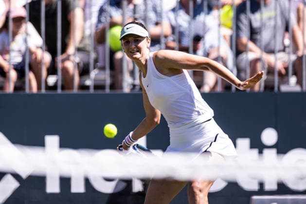 BAD HOMBURG, GERMANY - JUNE 20: Irina-Camelia Begu (ROU) during the Bad Homburg Open powered by Solarwatt Singles match between Irina-Camelia Begu (ROU) vs Tamara Korpatsch (GER) at Kurpark Bad Homburg on June 20, 2026 in Bad Homburg, Germany. Hessen Germany Copyright: xSteffiexWunderlx
