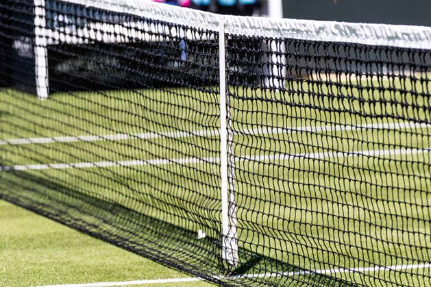 BAD HOMBURG, GERMANY - JUNE 20: A butterfly flying close to the net during the Bad Homburg Open powered by Solarwatt Singles match between Diane Parry (FRA) vs Aoi Ito (JPN) at Kurpark Bad Homburg on June 20, 2026 in Bad Homburg, Germany. Hessen Germany Copyright: xSteffiexWunderlx