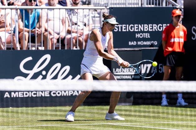 BAD HOMBURG, GERMANY - JUNE 20: Irina-Camelia Begu (ROU) during the Bad Homburg Open powered by Solarwatt Singles match between Irina-Camelia Begu (ROU) vs Tamara Korpatsch (GER) at Kurpark Bad Homburg on June 20, 2026 in Bad Homburg, Germany. Hessen Germany Copyright: xSteffiexWunderlx