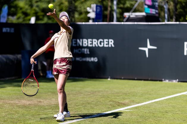 BAD HOMBURG, GERMANY - JUNE 20: Aoi Ito (JPN) during the Bad Homburg Open powered by Solarwatt Singles match between Diane Parry (FRA) vs Aoi Ito (JPN) at Kurpark Bad Homburg on June 20, 2026 in Bad Homburg, Germany. Hessen Germany Copyright: xSteffiexWunderlx