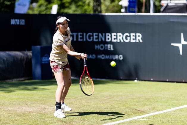 BAD HOMBURG, GERMANY - JUNE 20: Aoi Ito (JPN) during the Bad Homburg Open powered by Solarwatt Singles match between Diane Parry (FRA) vs Aoi Ito (JPN) at Kurpark Bad Homburg on June 20, 2026 in Bad Homburg, Germany. Hessen Germany Copyright: xSteffiexWunderlx