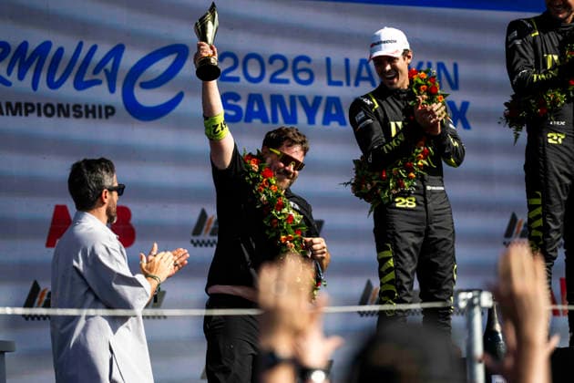 2026 FORMULA E SANYA ePRIX DRUGOVICH Felipe (bra), Andretti Formula E, Porsche 99X Electric, portrait, DENNIS Jake (gbr), Andretti Formula E, Porsche 99X Electric, portrait, MARTI Pepe (spa), Cupra Kiro, Porsche 99X Electric WCG3, portrait during the 2026 Sanya ePrix, 11th round of the 2025-26 ABB FIA Formula E World Championship, WM, Weltmeisterschaft on the Sanya Street Circuit from June 18 to 20, 2026 in Sanya, China - SanyaChina  Copyright: xFabrizioxBoldonix