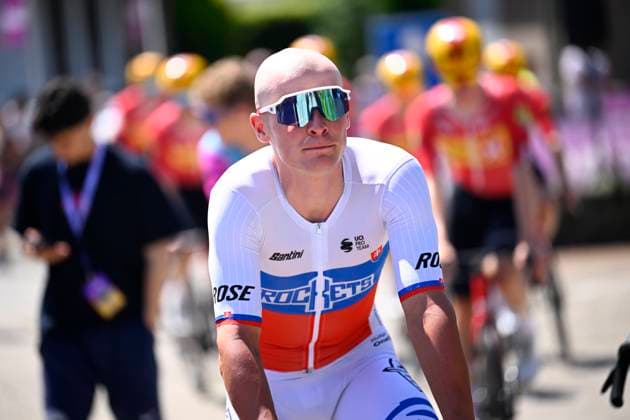Baloise Belgium Tour 2026 Stage 4 AARSCHOT, BELGIUM - JUNE 20 : Kubis Lukas (SVK) of Unibet Rose Rockets before the start of the race during stage 4 of the 95th edition of Baloise Tour of Belgium an UCI ProSeries 2.Pro cycling road race stage for Men Elite of 183.5 km with start in Begijnendijk and finish in Aarschot on June 20, 2026 in Aarschot, Belgium, 20 06 2026 ( Motordriver Stephan Boone - Aarschot Belgium  Copyright: xTomasxSiskx