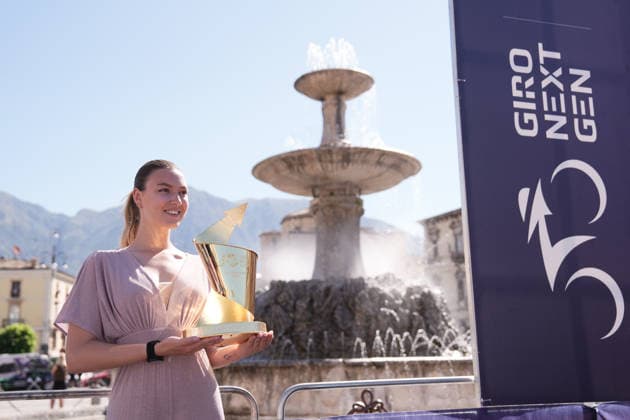 The trophy during Stage 7 of the Giro Next Gen 2026, from Sulmona to Piana delle Mele (Guardiagrele), Italy, Saturday, June 20, 2026.  Copyright: xMassimoxPaolone LaPressex
