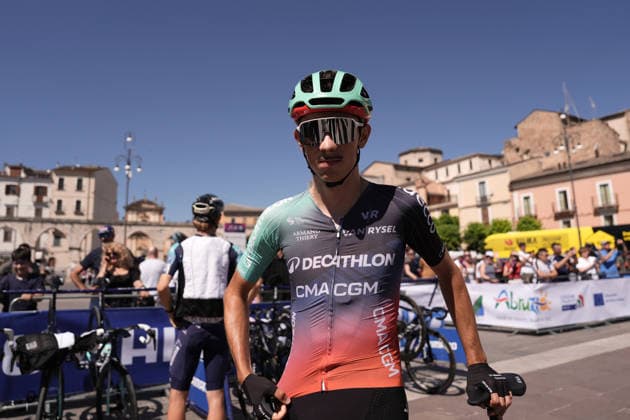 France s RÃ mi Arsac of Decathlon CMA CGM Development Team during Stage 7 of the Giro Next Gen 2026, from Sulmona to Piana delle Mele (Guardiagrele), Italy, Saturday, June 20, 2026.  Copyright: xMassimoxPaolone LaPressex