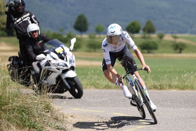 20.06.2026 Aarburg AG, SCHWEIZ, Tour de Suisse Women 4.Etappe Aarburg - Aarburg Einzelzeitfahren Marlene Reusser SUI Team Movistar *** June 20, 2026, Aarburg AG, SWITZERLAND, Tour de Suisse Women, Stage 4 
