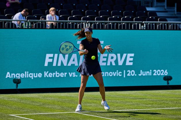 June 20, 2026, Bad Homburg, Hessen, Germany: Ana Ivanovic of Serbia returns with forehand to Angelique Kerber during the BAD HOMBURG OPEN powered by SOLARWATTT- WTA500 - Womens Tennis, 20.6.2026 in Bad Homburg (Tennis-Club Bad Homburg), Germany - Photo: Tennis 2026: Bad Homburg Open: Practice Session  - ZUMAs343 20260620_zsp_s343_008 Copyright: xMathiasxSchulzx