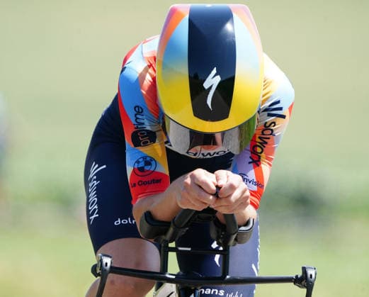 20.06.2026 Aarburg Schweiz Tour de Suisse Women.Einzelzeitfahrern Aarburg - Aarburg, Bild, Steffi Haeberlin SUI Team SD Worx Aktion Einzelbild *** June 20, 2026, Aarburg, Switzerland, Tour de Suisse Womens Individual Time Trial, Aarburg, Aarburg, Photo, Steffi Haeberlin (SUI), Team SD Worx, Action, Single Frame,detected_source_language 