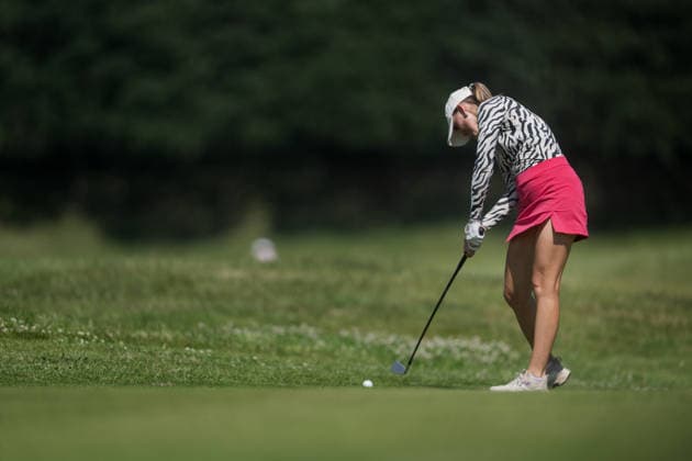 EEMNES, NETHERLANDS - JUNE 19: Vanessa Knecht of Switzerland plays her second shot on the 9th hole fairway during Round 1 of the 2026 Dutch Ladies Open at Goyer Golf & Country Club on June 19, 2026 in Eemnes, Netherlands. Credit: Andy Astfalck NurPhoto Netherlands Copyright: xAndyxAstfalckx