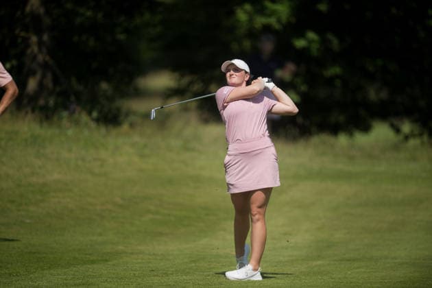 EEMNES, NETHERLANDS - JUNE 19: Charlotte Heath of England plays her second shot on the 9th hole fairway during Round 1 of the 2026 Dutch Ladies Open at Goyer Golf & Country Club on June 19, 2026 in Eemnes, Netherlands. Credit: Andy Astfalck NurPhoto Netherlands Copyright: xAndyxAstfalckx
