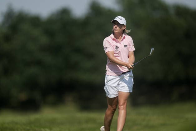 EEMNES, NETHERLANDS - JUNE 19: Dorota Zalewska of Poland plays her second shot on the 9th hole fairway during Round 1 of the 2026 Dutch Ladies Open at Goyer Golf & Country Club on June 19, 2026 in Eemnes, Netherlands. Credit: Andy Astfalck NurPhoto Netherlands Copyright: xAndyxAstfalckx