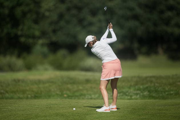 EEMNES, NETHERLANDS - JUNE 19: Magdalena Simmermacher of Argentina plays her second shot on the 9th hole fairway during Round 1 of the 2026 Dutch Ladies Open at Goyer Golf & Country Club on June 19, 2026 in Eemnes, Netherlands. Credit: Andy Astfalck NurPhoto Netherlands Copyright: xAndyxAstfalckx