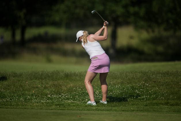 EEMNES, NETHERLANDS - JUNE 19: Amelia Garvey of New Zealand plays her second shot on the 9th hole fairway during Round 1 of the 2026 Dutch Ladies Open at Goyer Golf & Country Club on June 19, 2026 in Eemnes, Netherlands. Credit: Andy Astfalck NurPhoto Netherlands Copyright: xAndyxAstfalckx
