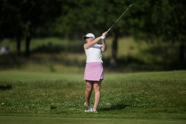 EEMNES, NETHERLANDS - JUNE 19: Amelia Garvey of New Zealand plays her second shot on the 9th hole fairway during Round 1 of the 2026 Dutch Ladies Open at Goyer Golf & Country Club on June 19, 2026 in Eemnes, Netherlands. Credit: Andy Astfalck NurPhoto Netherlands Copyright: xAndyxAstfalckx