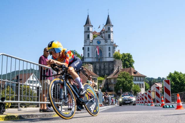 AARBURG, SWITZERLAND - JUNE 20: Steffi Haberlin of Switzerland and Team SD Worx - Protime in action during the 89th Tour de Suisse 2026 on June 20, 2026 in Aarburg, Switzerland. *** AARBURG, SWITZERLAND, JUNE 20 Steffi Haberlin of Switzerland and Team SD Worx Protime in action during the 89th Tour de Suisse 2026 on June 20, 2026, in Aarburg, Switzerland,detected_source_language Copyright: xJustPictures.ch PascalxvonxBürenx jp-en-EuSpIm-Pavo_Fotografie-679020