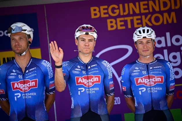 Baloise Belgium Tour 2026 Stage 4 AARSCHOT, BELGIUM - JUNE 20 : Geens Jonas (BEL) of Alpecin Premier Tech on the podium before the start of race during stage 4 of the 95th edition of Baloise Tour of Belgium an UCI ProSeries 2.Pro cycling road race stage for Men Elite of 183.5 km with start in Begijnendijk and finish in Aarschot on June 20, 2026 in Aarschot, Belgium, 20 06 2026 ( Motordriver Stephan Boone - Aarschot Belgium  Copyright: xTomasxSiskx