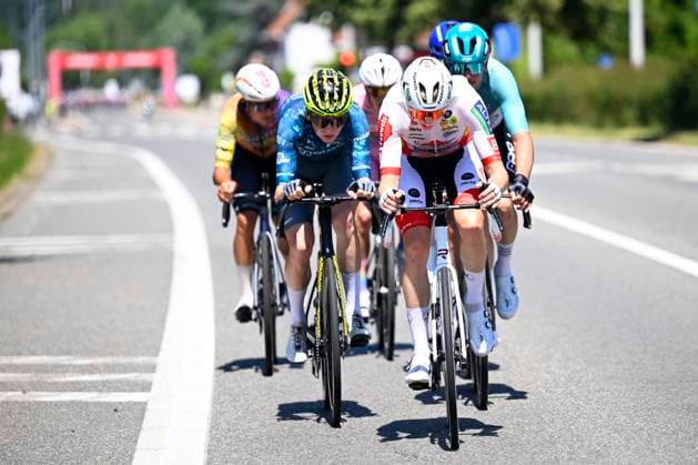 Baloise Belgium Tour 2026 Stage 4 AARSCHOT, BELGIUM - JUNE 20 : Vanthourenhout Michael (BEL) of Pauwels Sauzen - Altez Industriebouw Cycling Team leading the escape pack during stage 4 of the 95th edition of Baloise Tour of Belgium an UCI ProSeries 2.Pro cycling road race stage for Men Elite of 183.5 km with start in Begijnendijk and finish in Aarschot on June 20, 2026 in Aarschot, Belgium, 20 06 2026 ( Motordriver Stephan Boone - Aarschot Belgium  Copyright: xTomasxSiskx