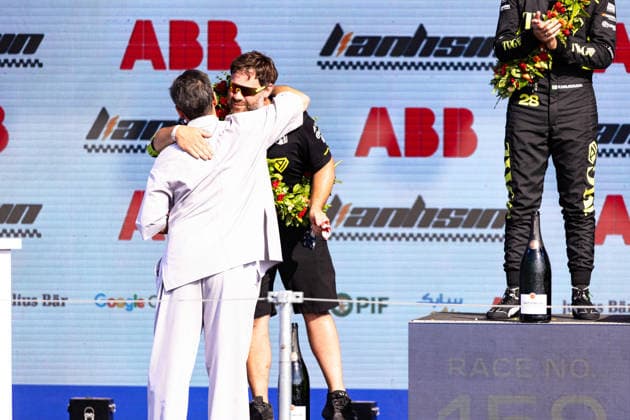 2026 FORMULA E SANYA ePRIX podium, portrait, during the 2026 Sanya ePrix, 11th round of the 2025-26 ABB FIA Formula E World Championship, WM, Weltmeisterschaft on the Sanya Street Circuit from June 18 to 20, 2026 in Sanya, China - SanyaChina  Copyright: xDamienxDoumerguex