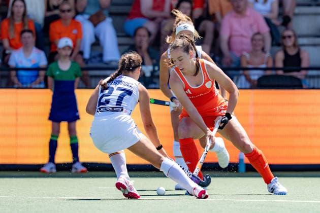 ROTTERDAM, 20-06-2026, HC Rotterdam, FIH Hockey Pro League Women, Netherlands - Spain , Season 2025-2026. Picture shows Netherlands player Fay van der Elst Netherands - Spain (1st Match)  x204496605x Copyright: