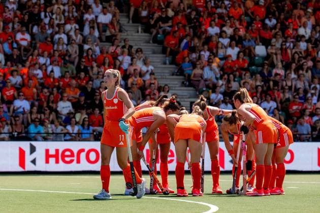 ROTTERDAM, 20-06-2026, HC Rotterdam, FIH Hockey Pro League Women, Netherlands - Spain , Season 2025-2026. Picture shows Netherlands player Pien Sanders Netherands - Spain (1st Match)  x204496627x Copyright: