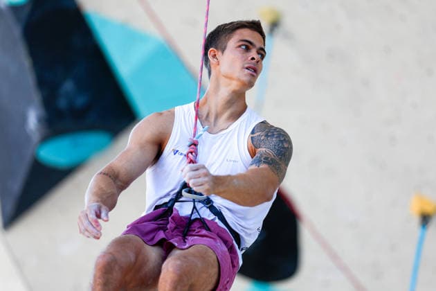 CLIMBING - World Climbing Series INNSBRUCK,AUSTRIA,20.JUN.26 - CLIMBING - World Climbing Series, lead. Image shows Felipe Ho Foganholo (BRA).  GEPAxpictures xMarkoxVulic