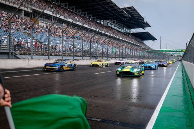 DTM, 5. + 6. Rennen DEKRA Lausitzring 2026 36 Ford Mustang GT3, HRT Ford Racing: Arjun Maini, 7 Aston Martin Vantage AMR GT3 EVO, Comtoyou Racing: Nicki Thiim- picture by Gruppe C Photography Schipkau DEKRA Lausitzring Germany Copyright: xGruppexCxPhotographyx