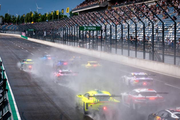 DTM, 5. + 6. Rennen DEKRA Lausitzring 2026 7 Aston Martin Vantage AMR GT3 EVO, Comtoyou Racing: Nicki Thiim, 16 McLaren 720S GT3 Evo, Dörr Motorsport: Timo Glock, 80 Mercedes-AMG GT3 EVO, Winward Racing: Maro Engel- picture by Gruppe C Photography Schipkau DEKRA Lausitzring Germany Copyright: xGruppexCxPhotographyx