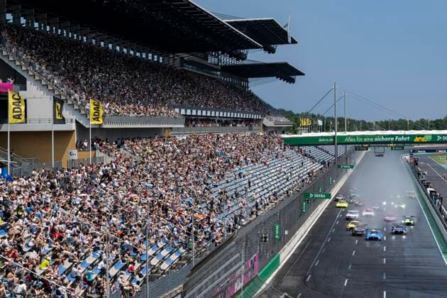 DTM, 5. + 6. Rennen DEKRA Lausitzring 2026 22 Mercedes-AMG GT3 EVO, Landgraf Motorsport: Lucas Auer, 80 Mercedes-AMG GT3 EVO, Winward Racing: Maro Engel, 36 Ford Mustang GT3, HRT Ford Racing: Arjun Maini- picture by Gruppe C Photography Schipkau DEKRA Lausitzring Brandenburg Germany Copyright: xGruppexCxPhotographyx