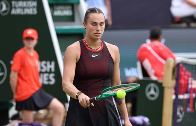 Aryna Sabalenka (BLR) unzufrieden Aktion Oberkörper VANDA Pharmaceuticals Berlin Tennis Open Damen 20.06.2026 *** Aryna Sabalenka (BLR) dissatisfied with upper-body movement; Sports; VANDA Pharmaceuticals Berlin Tennis Open Womens Division, June 20, 2026,detected_source_language