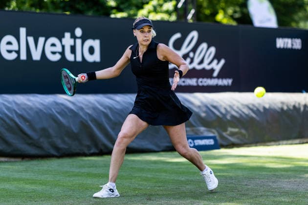 BAD HOMBURG, GERMANY - JUNE 20: Anna Blinkova during the Bad Homburg Open powered by Solarwatt Singles match between Anna Blinkova vs Julia Avdeeva at Kurpark Bad Homburg on June 20, 2026 in Bad Homburg, Germany. Hessen Germany Copyright: xSteffiexWunderlx