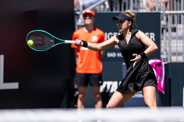 BAD HOMBURG, GERMANY - JUNE 20: Anna Blinkova during the Bad Homburg Open powered by Solarwatt Singles match between Anna Blinkova vs Julia Avdeeva at Kurpark Bad Homburg on June 20, 2026 in Bad Homburg, Germany. Hessen Germany Copyright: xSteffiexWunderlx