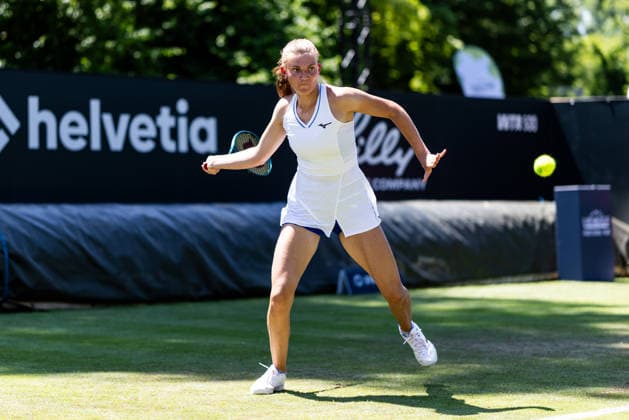 BAD HOMBURG, GERMANY - JUNE 20: Julia Avdeeva during the Bad Homburg Open powered by Solarwatt Singles match between Anna Blinkova vs Julia Avdeeva at Kurpark Bad Homburg on June 20, 2026 in Bad Homburg, Germany. Hessen Germany Copyright: xSteffiexWunderlx