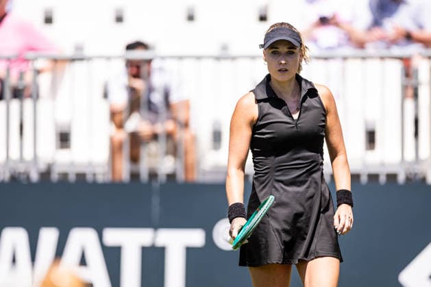 BAD HOMBURG, GERMANY - JUNE 20: Anna Blinkova during the Bad Homburg Open powered by Solarwatt Singles match between Anna Blinkova vs Julia Avdeeva at Kurpark Bad Homburg on June 20, 2026 in Bad Homburg, Germany. Hessen Germany Copyright: xSteffiexWunderlx