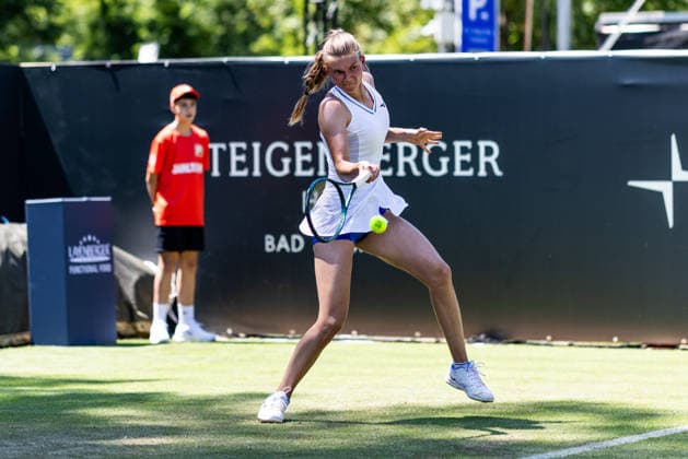 BAD HOMBURG, GERMANY - JUNE 20: Julia Avdeeva during the Bad Homburg Open powered by Solarwatt Singles match between Anna Blinkova vs Julia Avdeeva at Kurpark Bad Homburg on June 20, 2026 in Bad Homburg, Germany. Hessen Germany Copyright: xSteffiexWunderlx