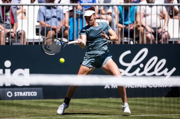 BAD HOMBURG, GERMANY - JUNE 20: Ella Seidel (GER) during the Bad Homburg Open powered by Solarwatt Singles match between Solana Sierra (ARG) vs Ella Seidel (GER) at Kurpark Bad Homburg on June 20, 2026 in Bad Homburg, Germany. Hessen Germany Copyright: xSteffiexWunderlx