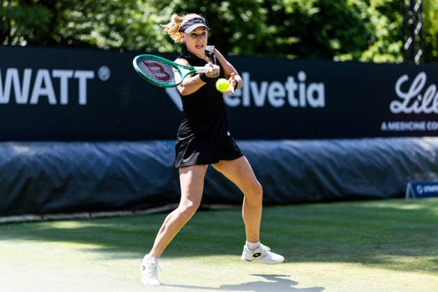 BAD HOMBURG, GERMANY - JUNE 20: Anna Blinkova during the Bad Homburg Open powered by Solarwatt Singles match between Anna Blinkova vs Julia Avdeeva at Kurpark Bad Homburg on June 20, 2026 in Bad Homburg, Germany. Hessen Germany Copyright: xSteffiexWunderlx