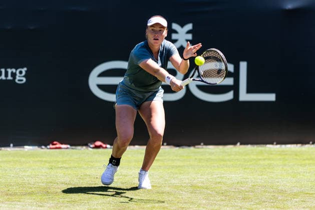 BAD HOMBURG, GERMANY - JUNE 20: Ella Seidel (GER) during the Bad Homburg Open powered by Solarwatt Singles match between Solana Sierra (ARG) vs Ella Seidel (GER) at Kurpark Bad Homburg on June 20, 2026 in Bad Homburg, Germany. Hessen Germany Copyright: xSteffiexWunderlx