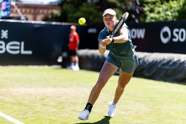 BAD HOMBURG, GERMANY - JUNE 20: Ella Seidel (GER) during the Bad Homburg Open powered by Solarwatt Singles match between Solana Sierra (ARG) vs Ella Seidel (GER) at Kurpark Bad Homburg on June 20, 2026 in Bad Homburg, Germany. Hessen Germany Copyright: xSteffiexWunderlx