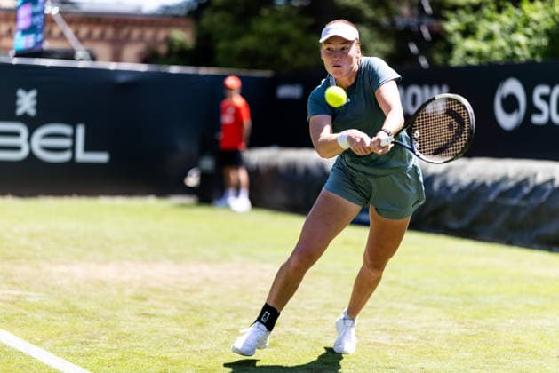 BAD HOMBURG, GERMANY - JUNE 20: Ella Seidel (GER) during the Bad Homburg Open powered by Solarwatt Singles match between Solana Sierra (ARG) vs Ella Seidel (GER) at Kurpark Bad Homburg on June 20, 2026 in Bad Homburg, Germany. Hessen Germany Copyright: xSteffiexWunderlx
