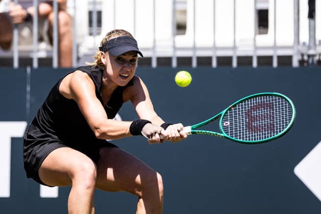 BAD HOMBURG, GERMANY - JUNE 20: Anna Blinkova during the Bad Homburg Open powered by Solarwatt Singles match between Anna Blinkova vs Julia Avdeeva at Kurpark Bad Homburg on June 20, 2026 in Bad Homburg, Germany. Hessen Germany Copyright: xSteffiexWunderlx