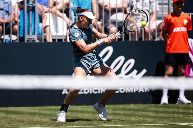 BAD HOMBURG, GERMANY - JUNE 20: Ella Seidel (GER) during the Bad Homburg Open powered by Solarwatt Singles match between Solana Sierra (ARG) vs Ella Seidel (GER) at Kurpark Bad Homburg on June 20, 2026 in Bad Homburg, Germany. Hessen Germany Copyright: xSteffiexWunderlx