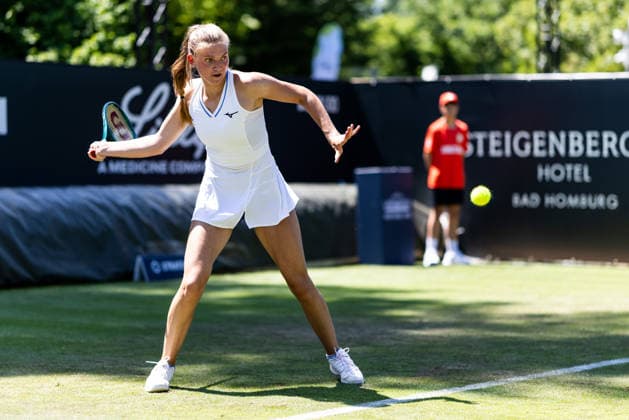 BAD HOMBURG, GERMANY - JUNE 20: Julia Avdeeva during the Bad Homburg Open powered by Solarwatt Singles match between Anna Blinkova vs Julia Avdeeva at Kurpark Bad Homburg on June 20, 2026 in Bad Homburg, Germany. Hessen Germany Copyright: xSteffiexWunderlx