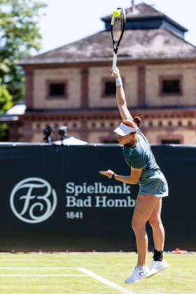 BAD HOMBURG, GERMANY - JUNE 20: Ella Seidel (GER) during the Bad Homburg Open powered by Solarwatt Singles match between Solana Sierra (ARG) vs Ella Seidel (GER) at Kurpark Bad Homburg on June 20, 2026 in Bad Homburg, Germany. Hessen Germany Copyright: xSteffiexWunderlx