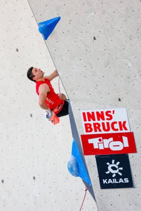CLIMBING - World Climbing Series INNSBRUCK,AUSTRIA,20.JUN.26 - CLIMBING - World Climbing Series, lead. Image shows Sascha Lehmann (SUI).  GEPAxpictures xMarkoxVulic