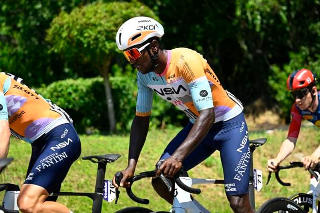 Baloise Belgium Tour 2026 Stage 4 AARSCHOT, BELGIUM - JUNE 20 : Girmay Biniam (ERI) of NSN Cycling Team in action during stage 4 of the 95th edition of Baloise Tour of Belgium an UCI ProSeries 2.Pro cycling road race stage for Men Elite of 183.5 km with start in Begijnendijk and finish in Aarschot on June 20, 2026 in Aarschot, Belgium, 20 06 2026 ( Motordriver Stephan Boone - Aarschot Belgium  Copyright: xTomasxSiskx